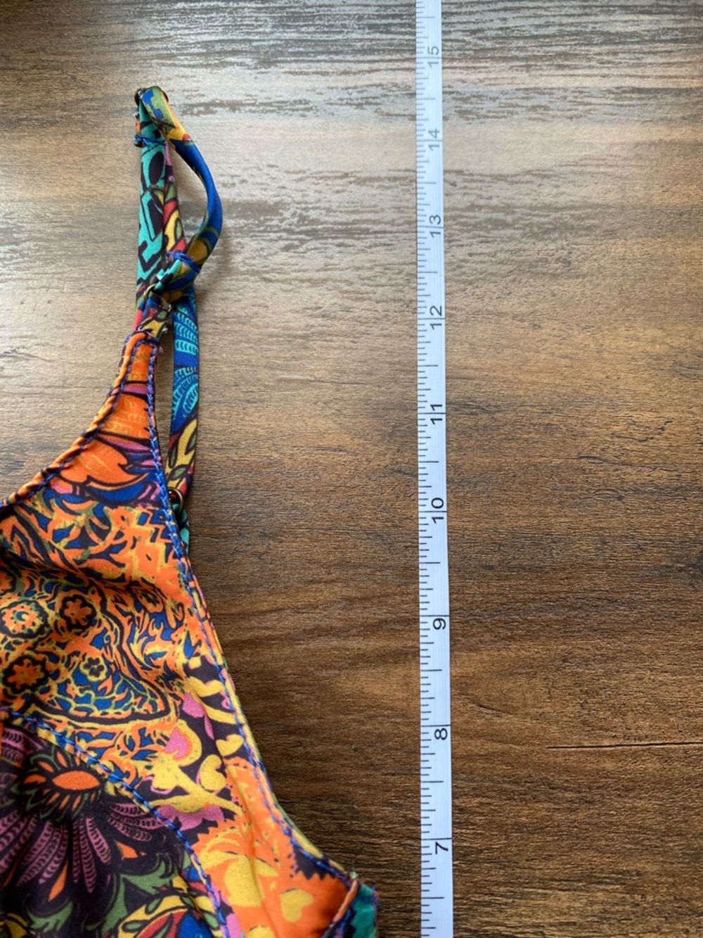 Floral Patchwork Bustier Crop Top - Multicolor - Picture 6 of 7